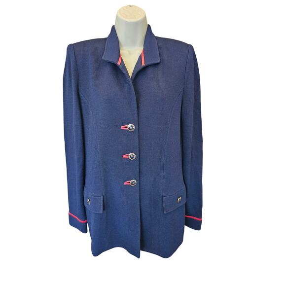 St john Santana AKC dog show designer knit cardigan jacket sweater vintage 2